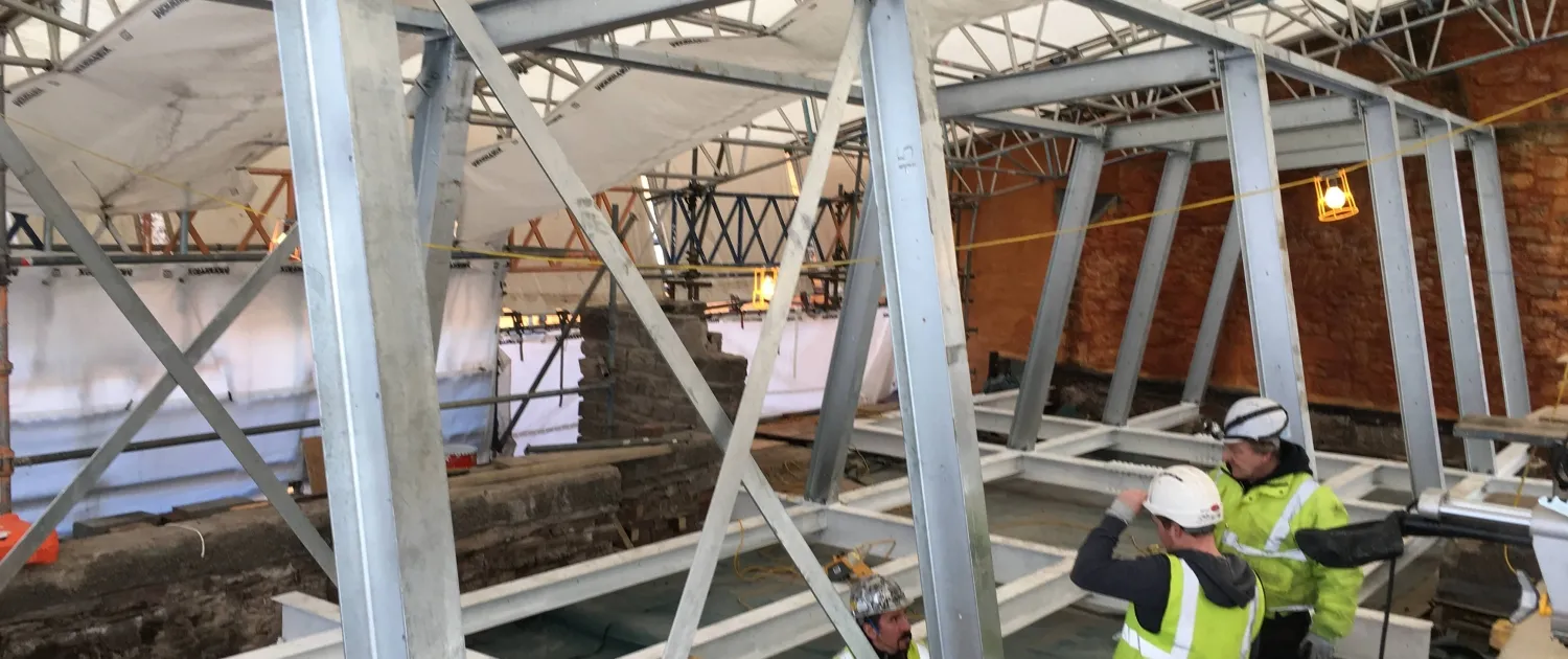 Internal steel frame