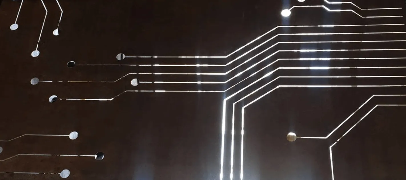 Custom artistic steel feature