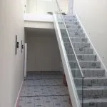 Stainless steel banister with glass balustrade