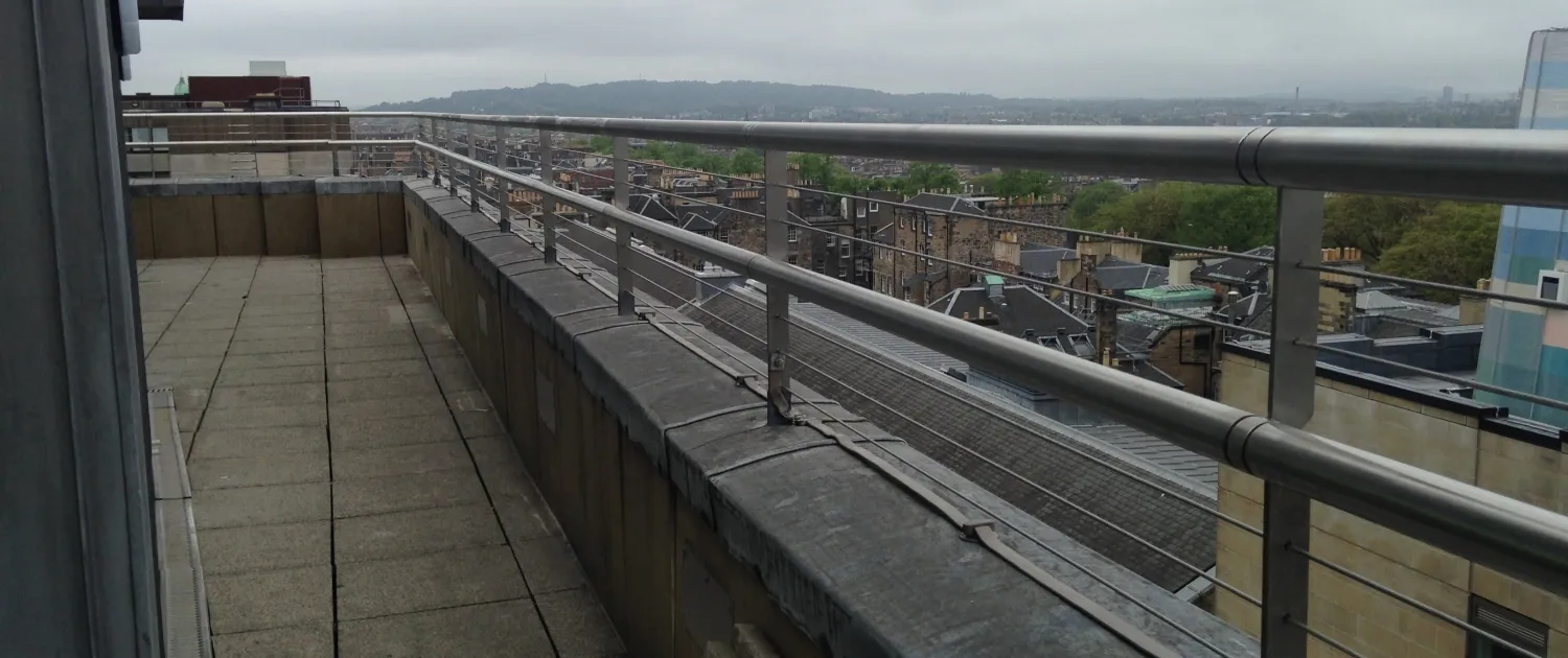 Stainless steel exterior balustrade
